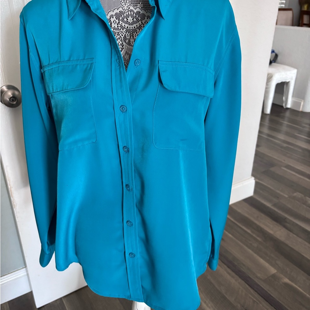 CENTRAL PARK WEST - NEW YORK WOMENS BUTTON DOWN BLOUSE SZ M - NWT